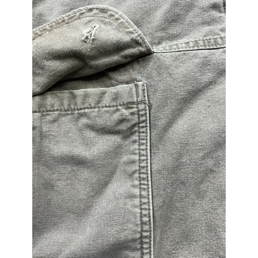 Vtg‎ Eddie Bauer Barn Chore Coat Canvas Flannel Lined Corduroy *Missing Buttons*